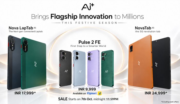 Ai+ Pulse 2 FE launched in India at ₹9,999 with 5000mAh battery, 120Hz display, and 50MP camera 3 Ai+ Pulse 2 FE, Ai+ NovaTab, Ai+ Nova LapTab - Price Offers