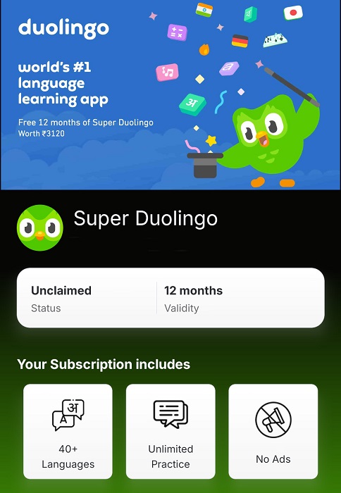 Airtel users get 12 months of Super Duolingo at no additional cost 2 Airtel, Super Duolingo