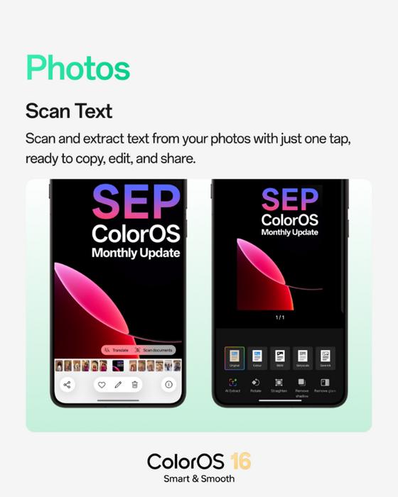 OPPO ColorOS 16 September update brings new photo library features like Timestamp editing, hidden albums, Scan Text and more 5 OPPO ColorOS 16 Update September 2026
