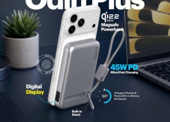 Stuffcool Odin Plus 10000mAh Power Bank launched in India at ₹4,499 with 25W Qi2.2 wireless charging, 45W wired charging, and built-In USB-C cable 1 Stuffcool Odin Plus 10,000 mAh Power Bank