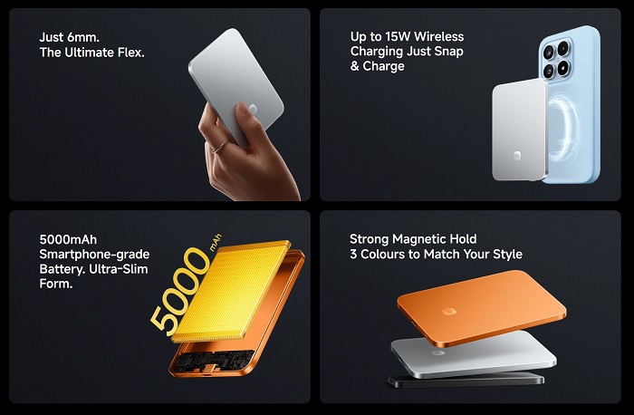 Xiaomi Ultrathin Magnetic Power Bank 5000mAh 15W launched in India at ₹5,599 with 6mm design 7 Xiaomi Ultrathin Magnetic Power Bank 5000 15W Features