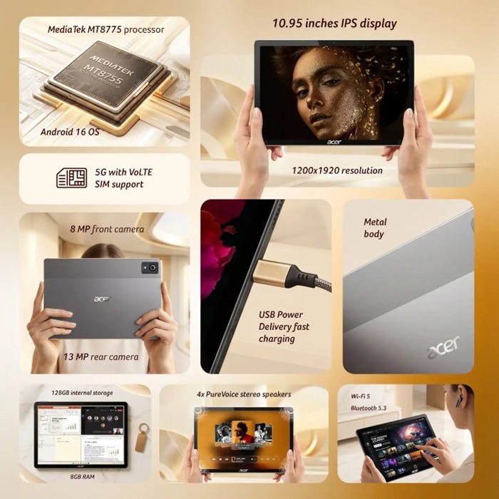 Acer Iconia Tab 11 5G Features