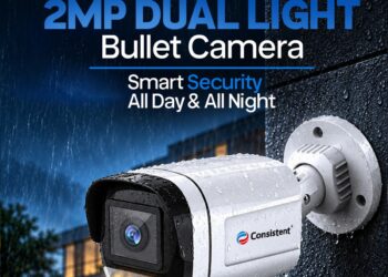 Consistent 2MP Dual Light Bullet CCTV Camera