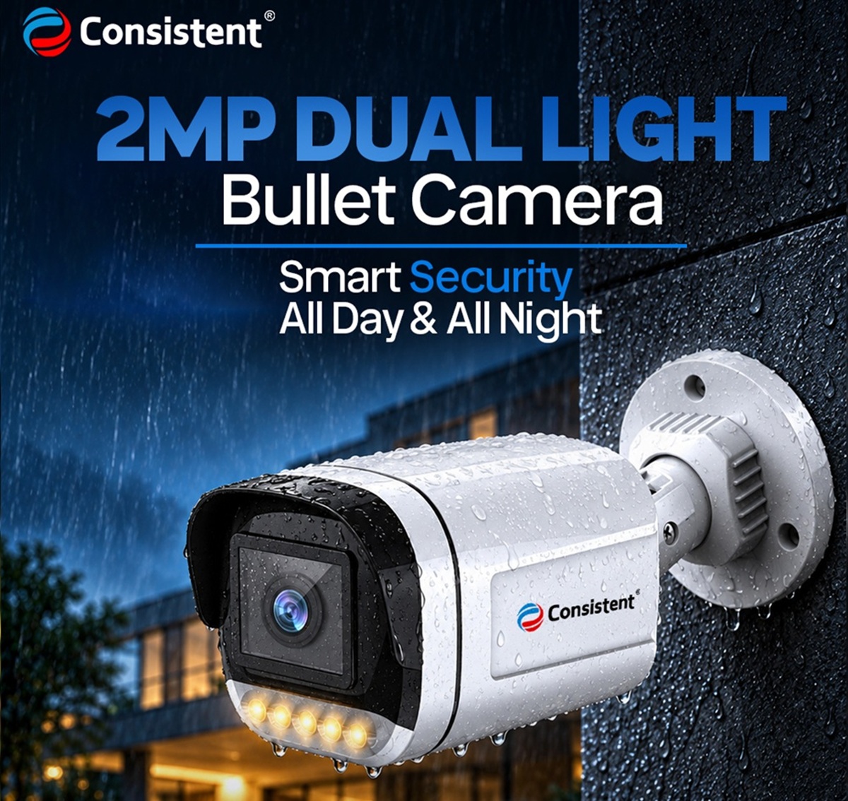 Consistent 2MP Dual Light Bullet CCTV Camera launched in India at ₹2,999 with Color Night Vision 1 Consistent 2MP Dual Light Bullet CCTV Camera
