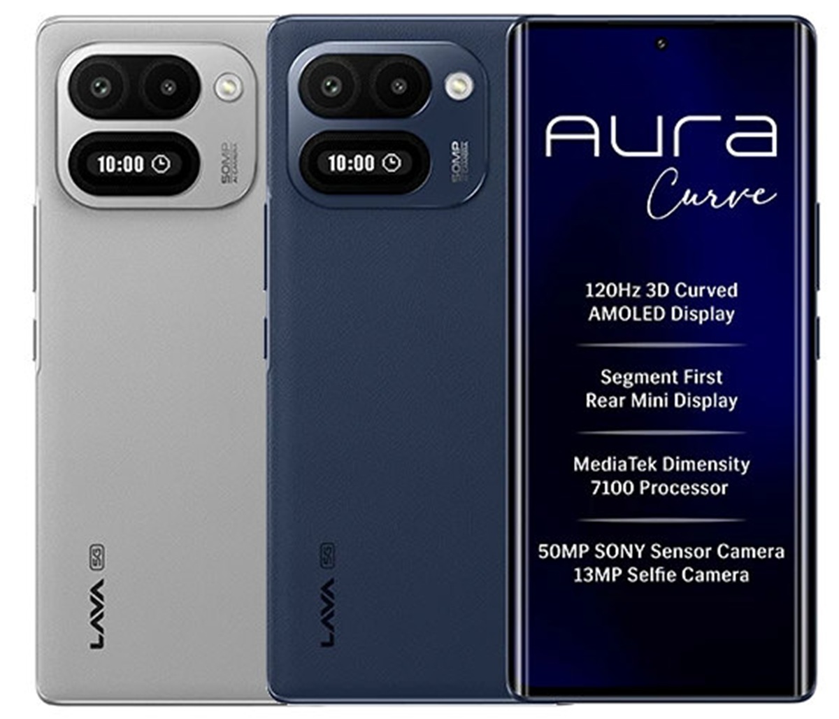 LAVA Aura Curve 5G launched in India at ₹23,999 with secondary AMOLED screen, Dimensity 7100, and 50MP Sony camera 1 LAVA Aura Curve 5G