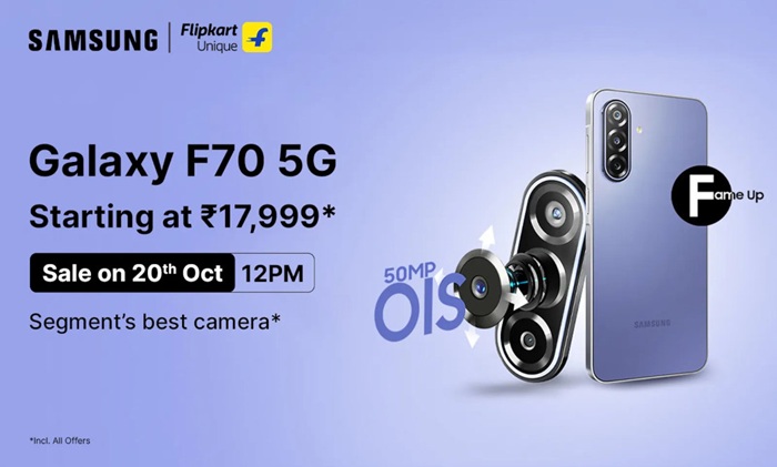Samsung Galaxy F70 5G launched in India at ₹19,999 with 90Hz AMOLED, Gorilla Glass Victus, 50MP OIS camera, and Exynos 1330 3 Samsung Galaxy F70 5G Price India Offers