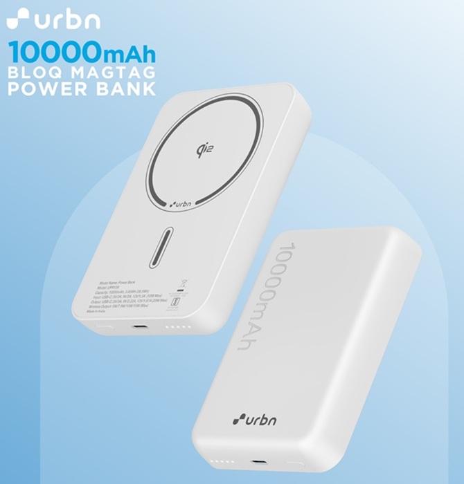 URBN Bloq Magtag 10,000mAh Power Bank launched in India at ₹2,199 with 15W Qi2 wireless charging 2 URBN Bloq Magtag