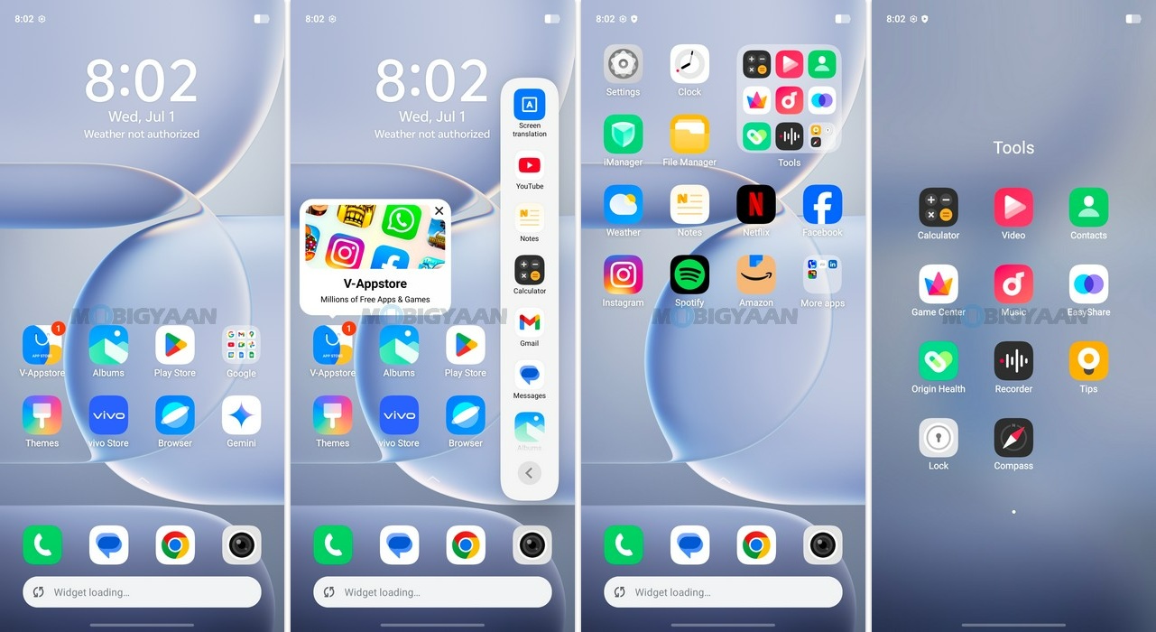 vivo S2 FE Review OriginOS 6 Homescreen