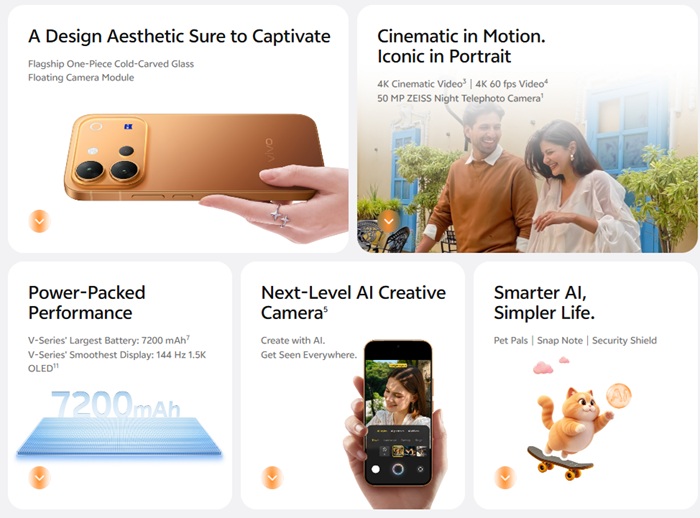 vivo V80 Camera Features