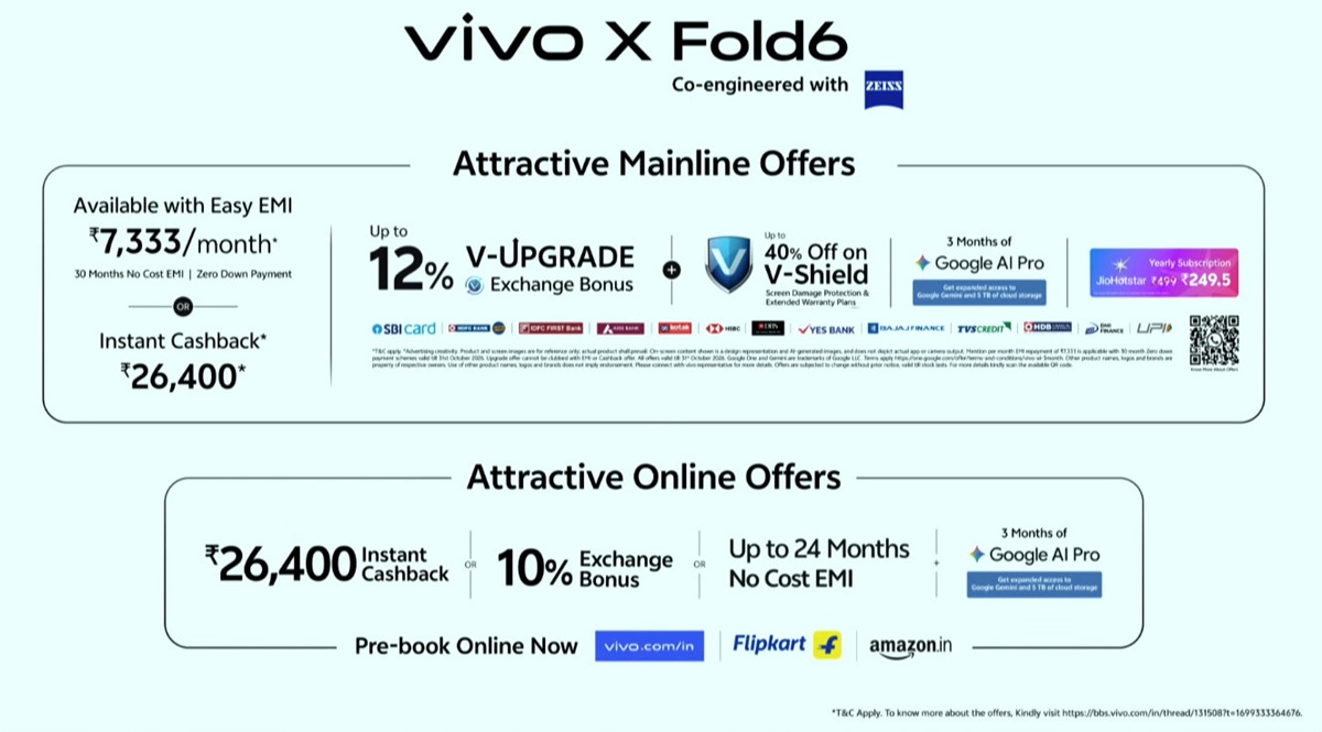 vivo X Fold6 Price Offers